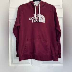 The North Face Women's Burgundy Logo Hoodie - Size Large